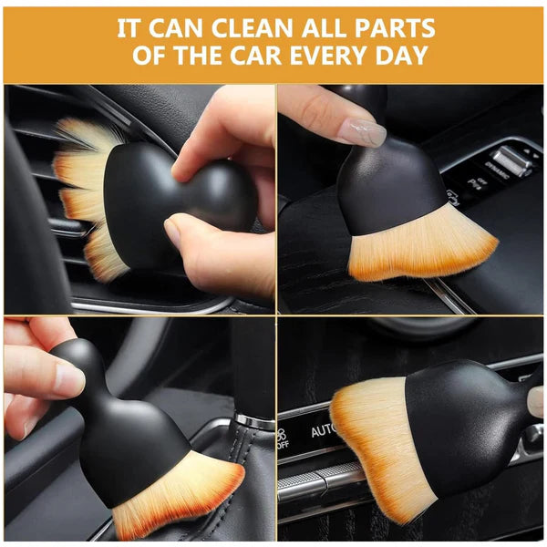 Mini Soft Bristle Car Interior Cleaning Brush - 1 Pc