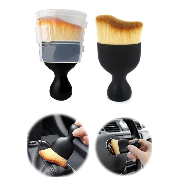 Mini Soft Bristle Car Interior Cleaning Brush - 1 Pc
