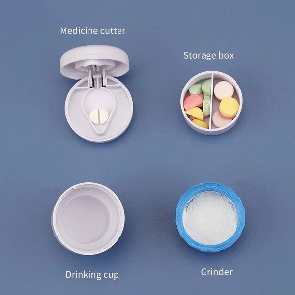 Organivo 4-in-1 Medicine Cutter Crusher & Storage Box