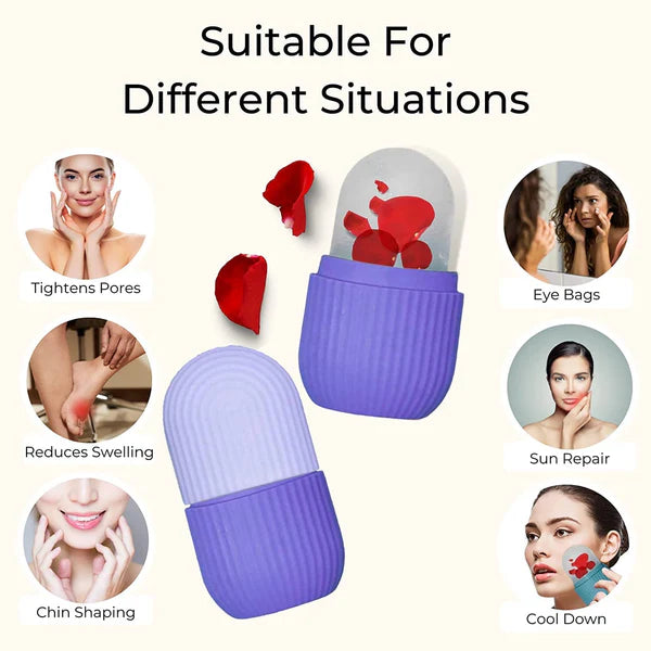 Beauty Ice Roller for Face & Eye Massager – Reusable Facial Roller (1 Pc)