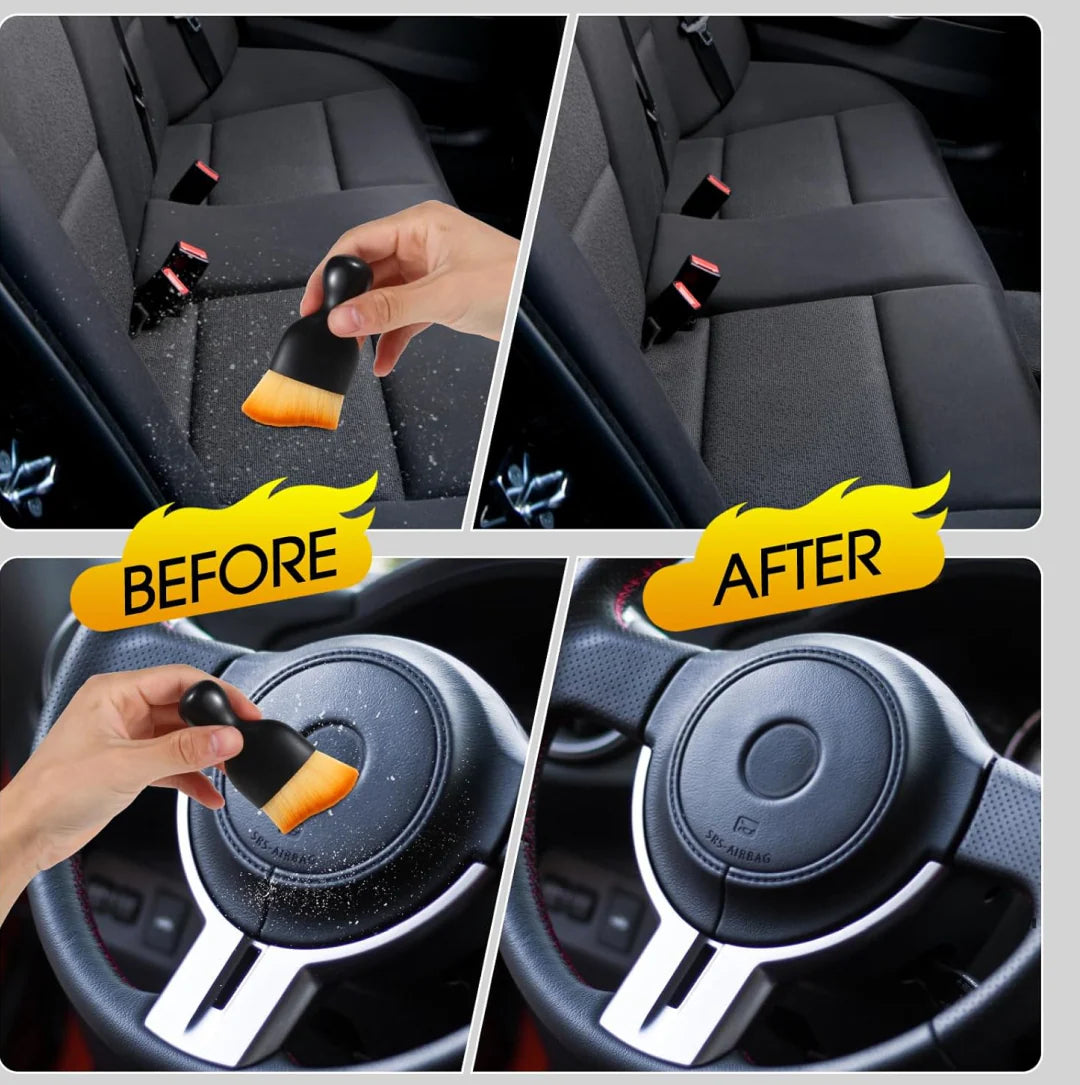 Mini Soft Bristle Car Interior Cleaning Brush - 1 Pc
