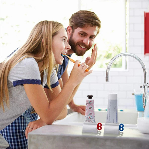 Rolling Tube Toothpaste Squeezer with Stand Holder - Durable & Practical