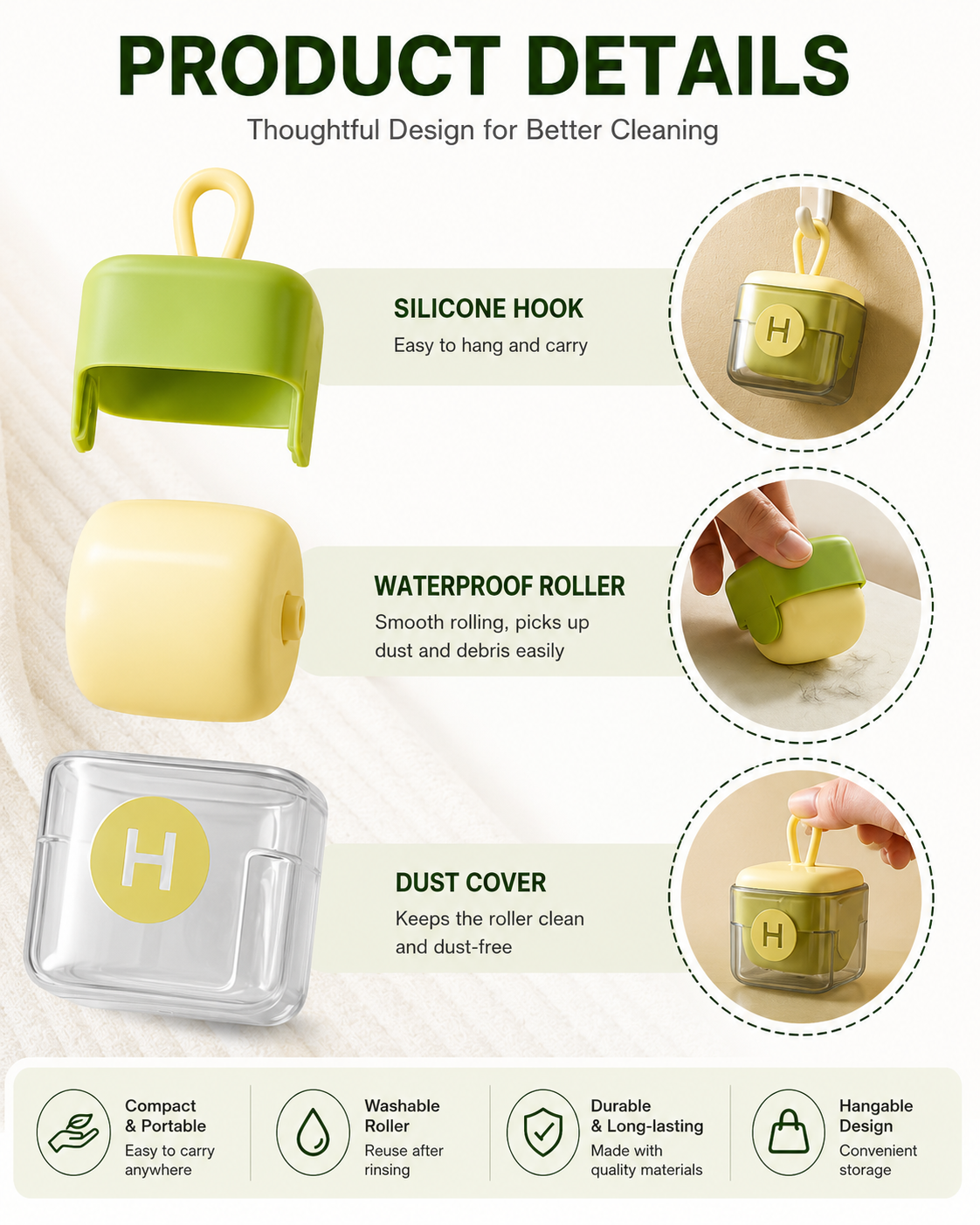 Reusable Portable Lint Roller