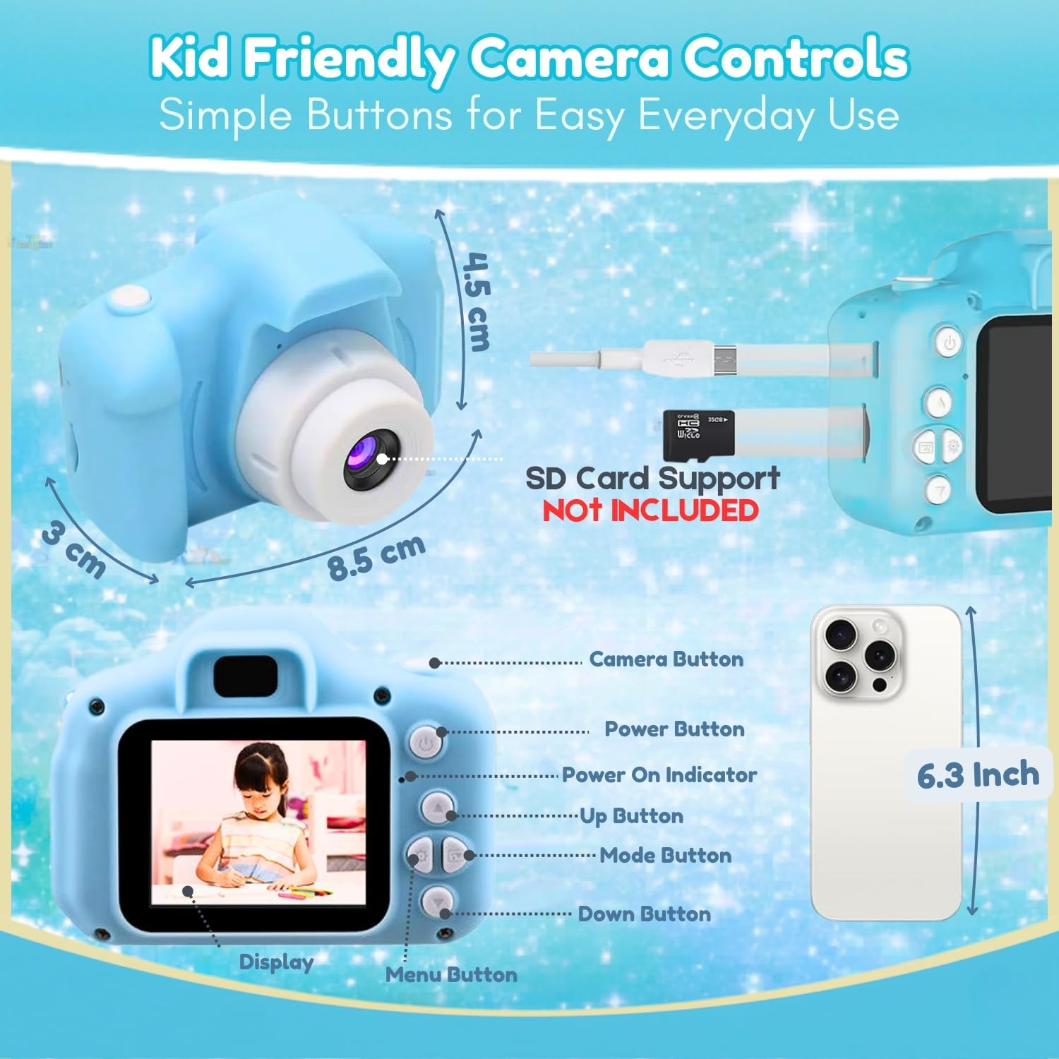 Kids Digital Camera Toy 3.0MP 1080P Video Camera