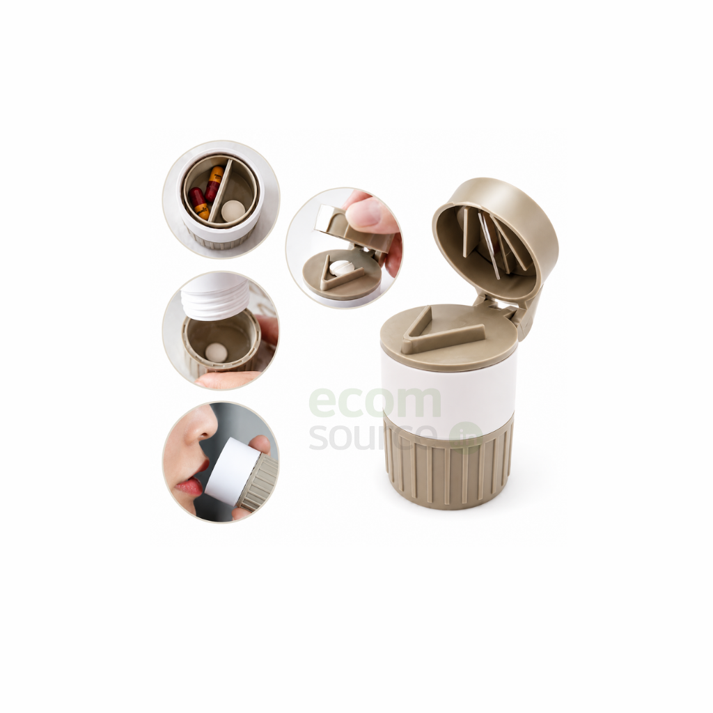 Organivo 4-in-1 Medicine Cutter Crusher & Storage Box