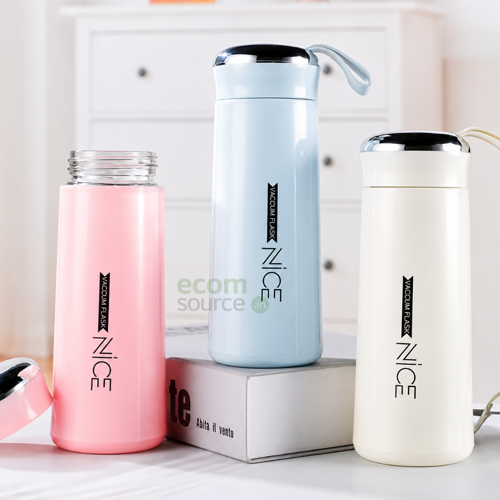 Nice Leak Proof 400ml Glass Drinking Water Bottle